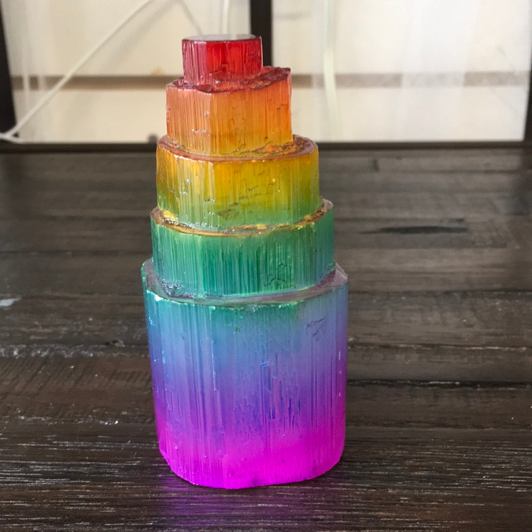 Rainbow Selenite Towers