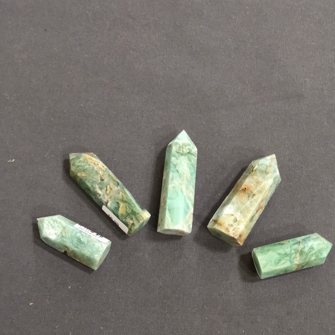 Green Silk Fluorite Points