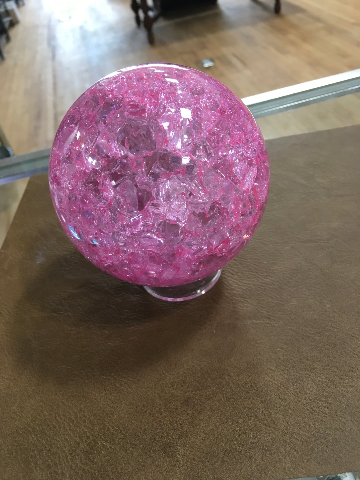 Pink Crackle Sphere