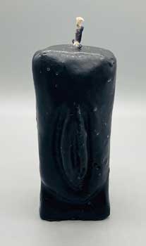 5 1/2" Black Female Gender candle