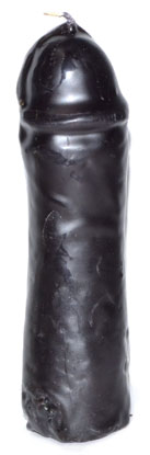 6 1/2" Black Male Gender Candle