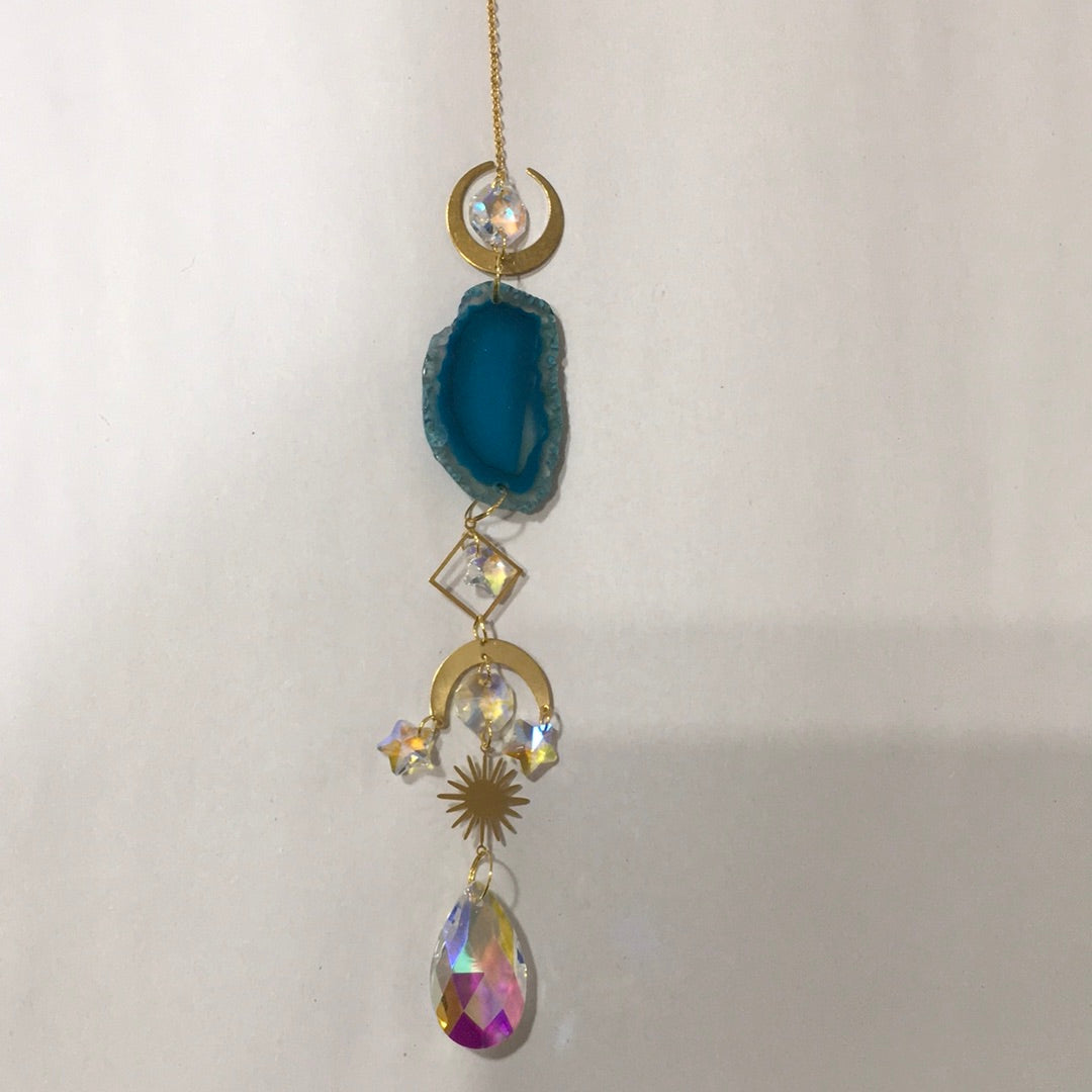 Agate slice sun catchers