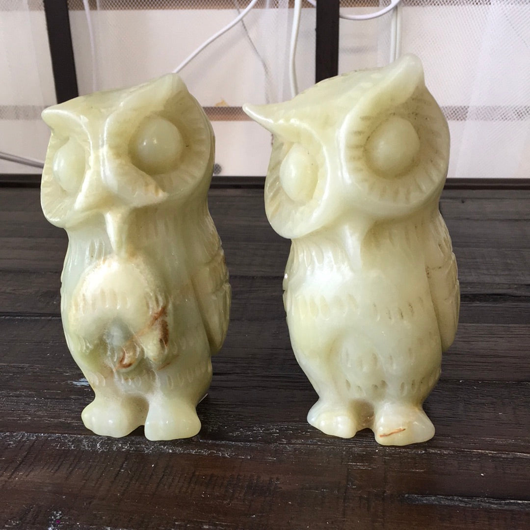 Jade Owl Carvings