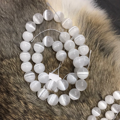 Selenite Bead Strands