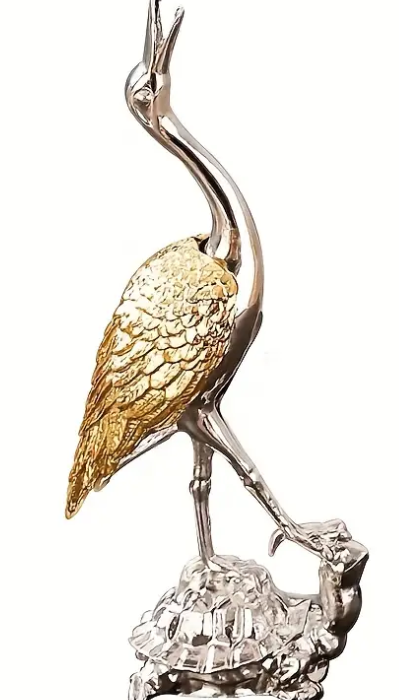 Metal Crane Incense Holder