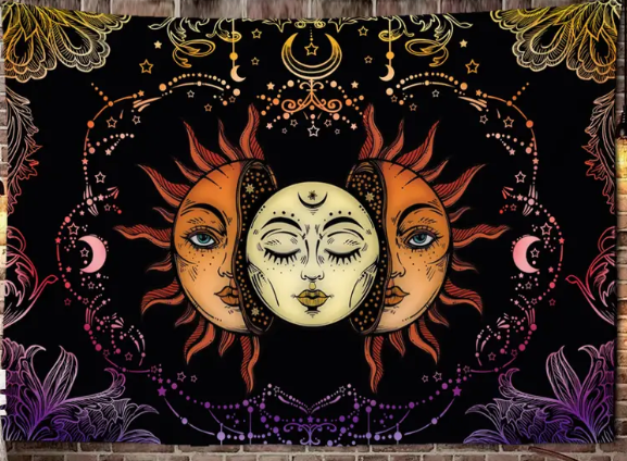 Sun and Moon Tapestry 78 x  59