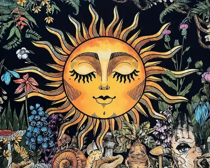 Sun Smiling Tapestry 59 x 79