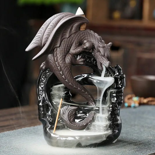 Dragon on Ledge Backflow Incense Burner