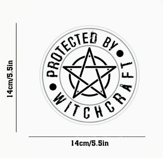 Protected By Witchcraft Car Decal