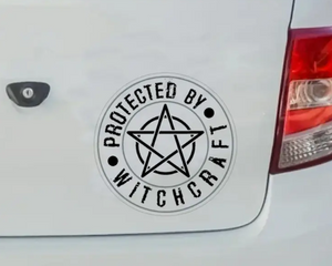 Protected By Witchcraft Car Decal