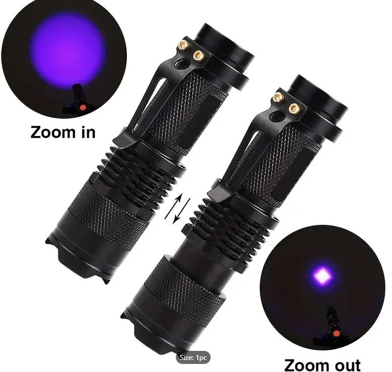 UV Flashlights for Reactive Crystals