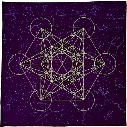 Metatrons Cube Altar Cloth 29.5 x 29.5