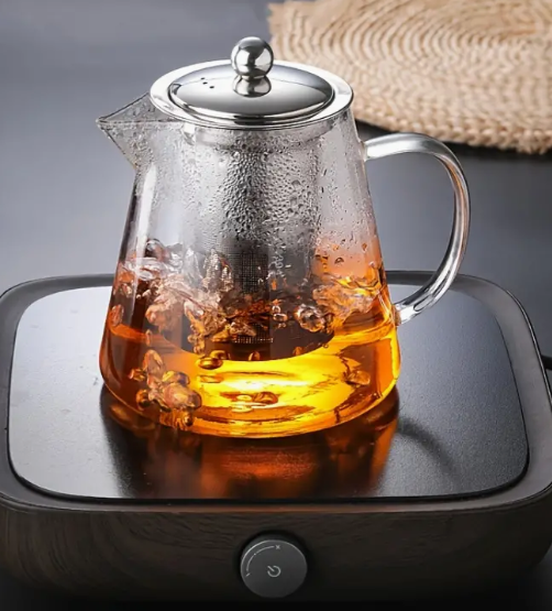 Glass Teapot With Infuser, Lid  (43.9oz.)