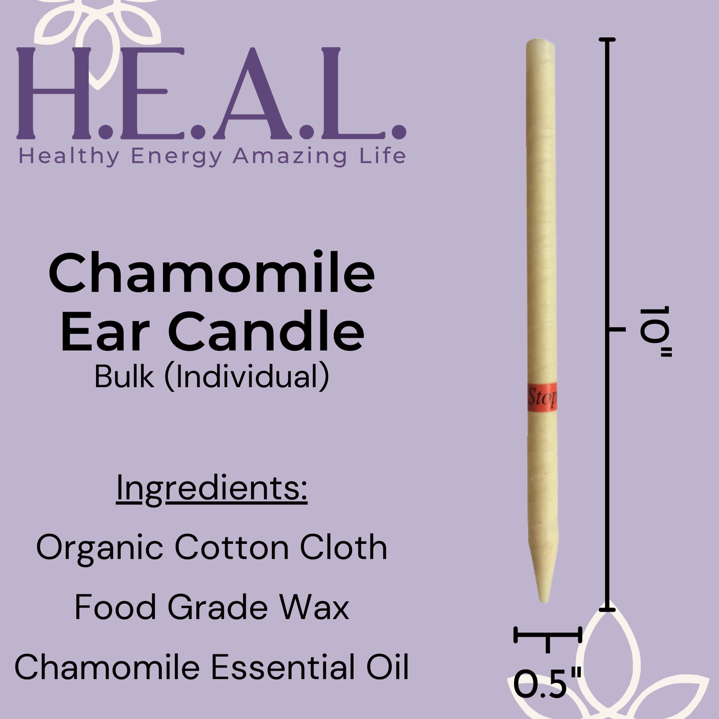 Chamomile Harmony's Ear Candles: 2-Pack