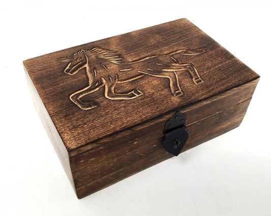 5X 8" Unicorn Wooden Box