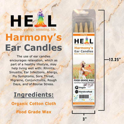 Unscented Ear Candles by Doc Harmony: 2-Pack