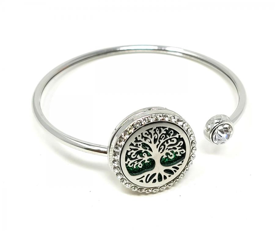 Aromatherapy Diffuser Bangle Bracelet with Removable Disks