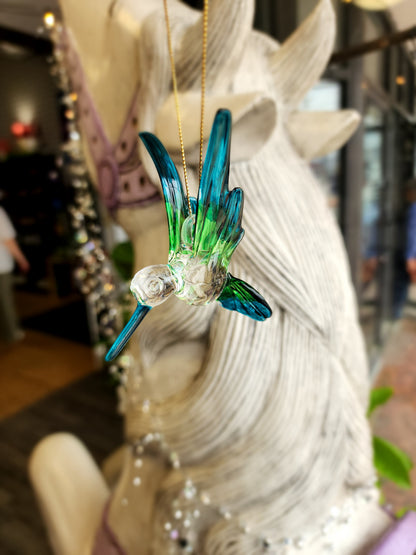 🌸 Blown Glass Hummingbirds - 3.5" 🌈