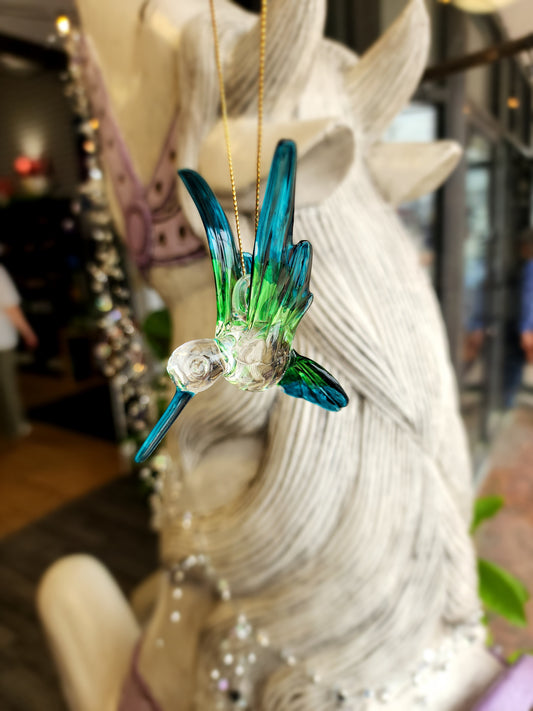 🌸 Blown Glass Hummingbirds - 3.5" 🌈