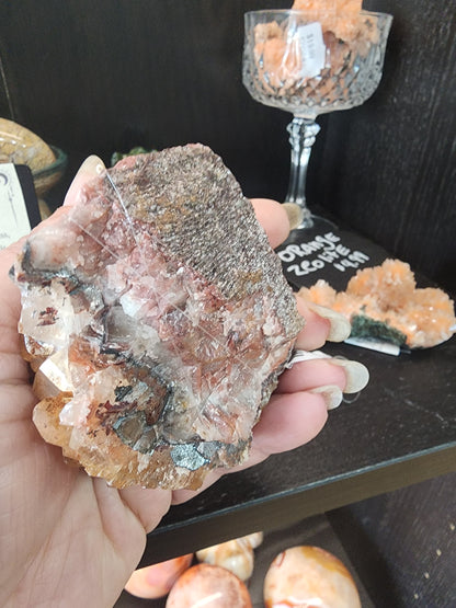 Lambian Citrine on Red Calcite Matrix