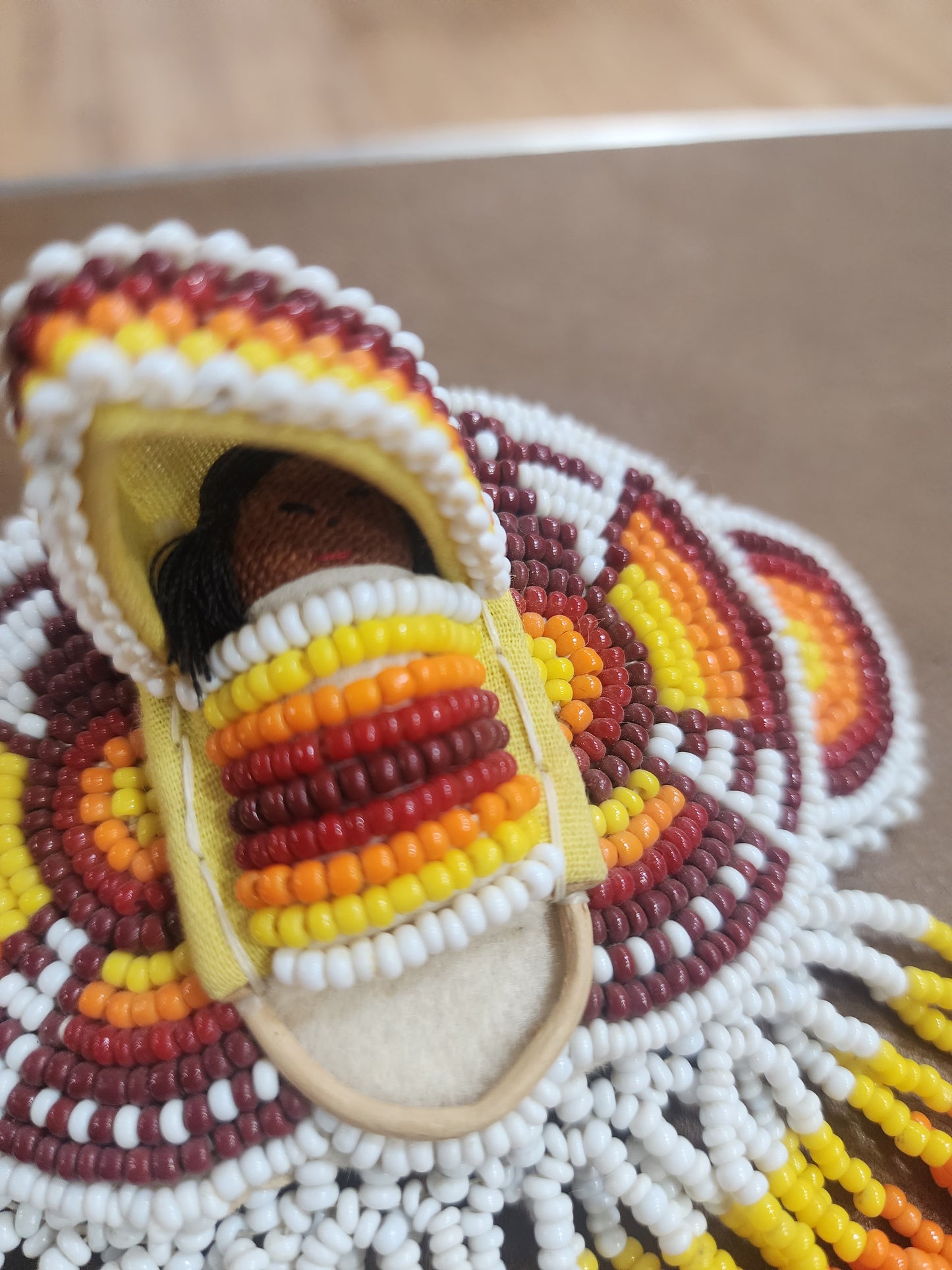 Native American Beaded Hair Barrette