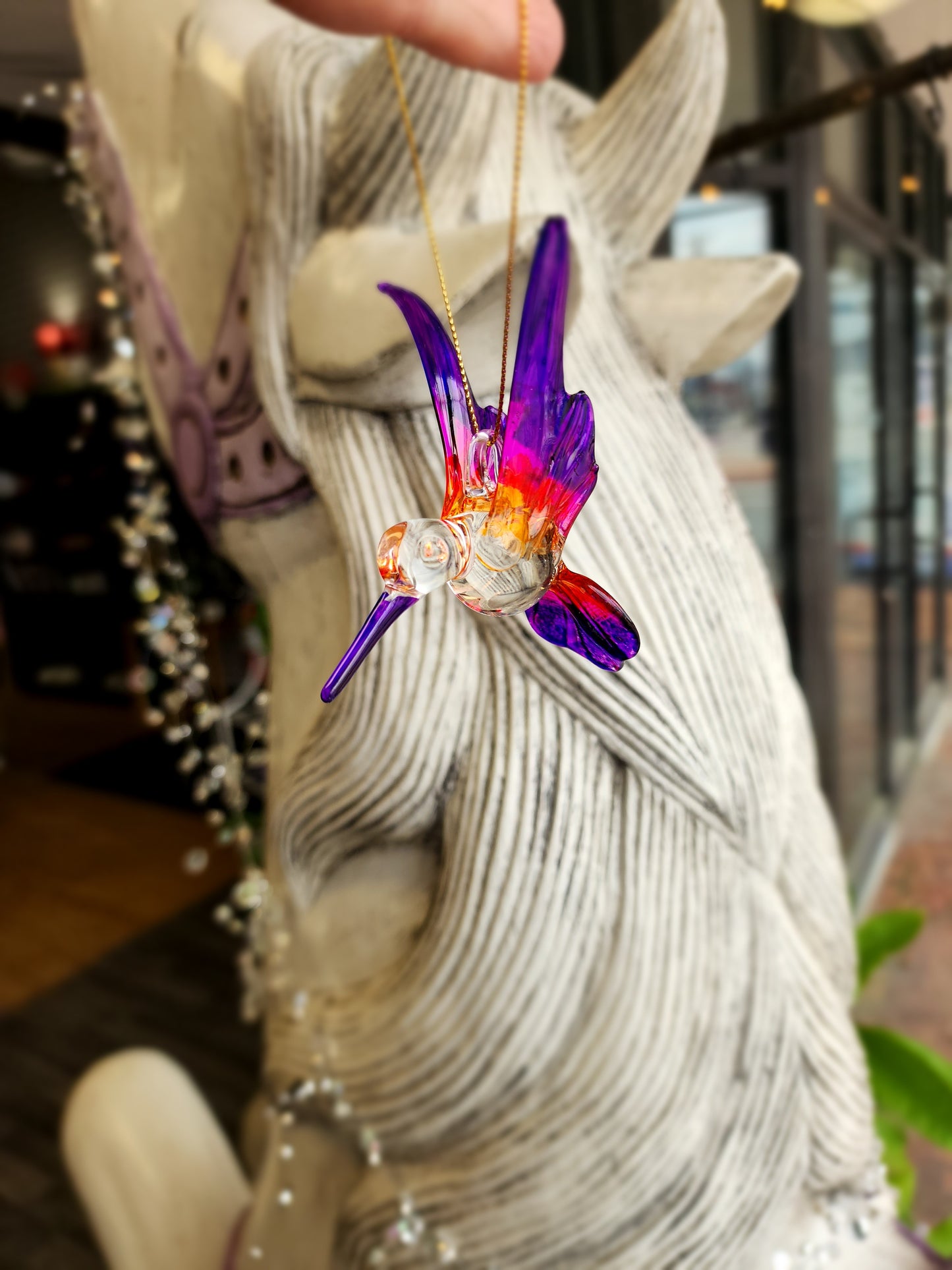 🌸 Blown Glass Hummingbirds - 3.5" 🌈