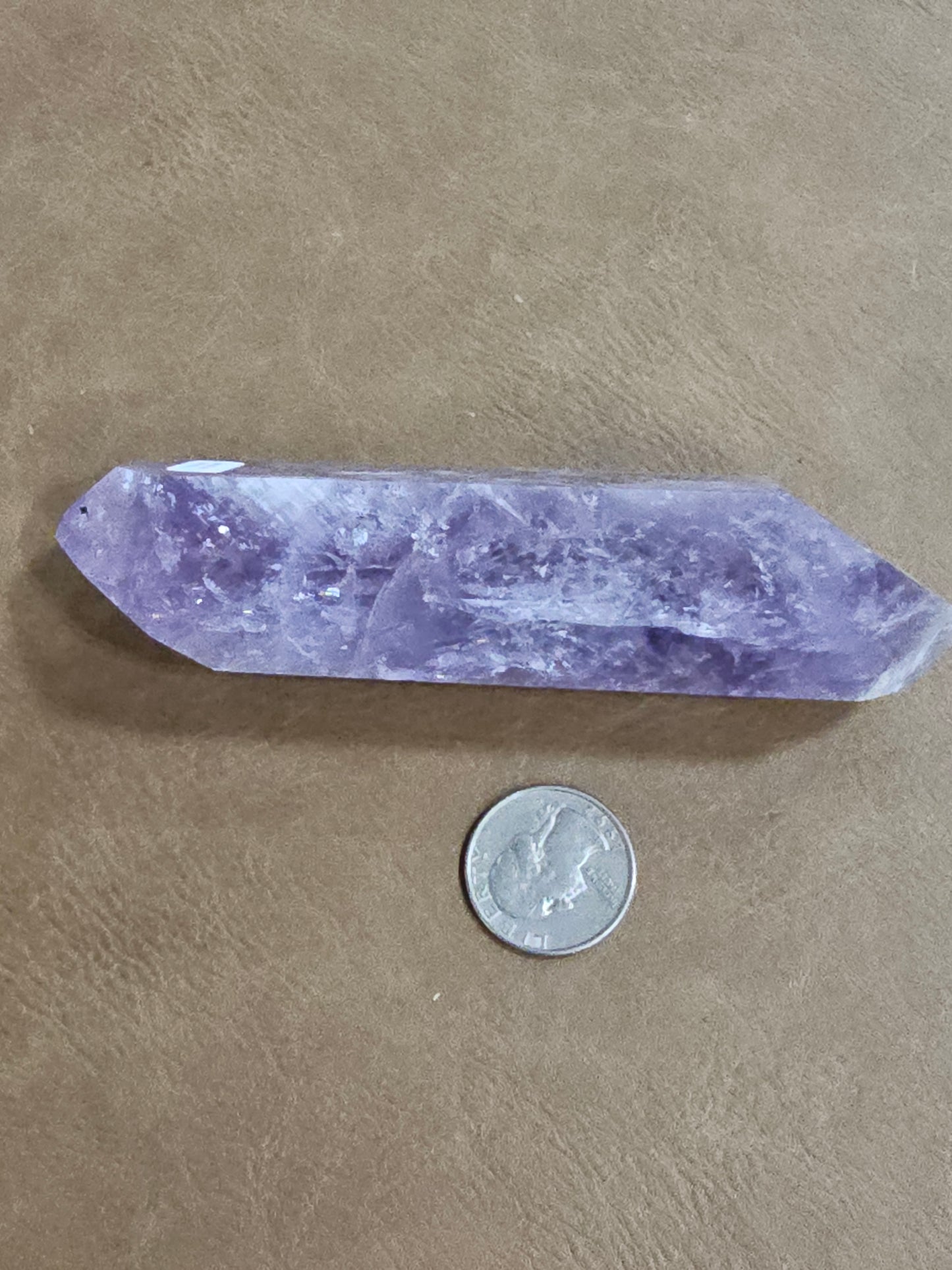 Double Terminated Amethyst  with Rainbows