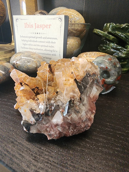 Lambian Citrine on Red Calcite Matrix