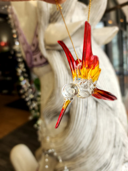 🌸 Blown Glass Hummingbirds - 3.5" 🌈