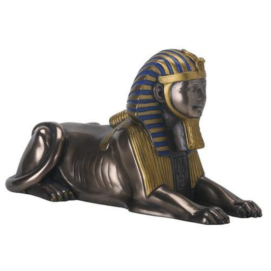 Bronze-Style Sphinx Statue (7" x 3" x 4")