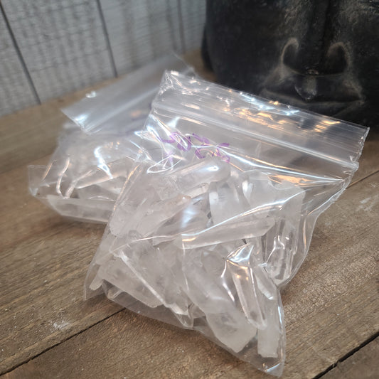 CRYSTAL GRID! Clear Quartz Grab Bags 2.5 oz. bag