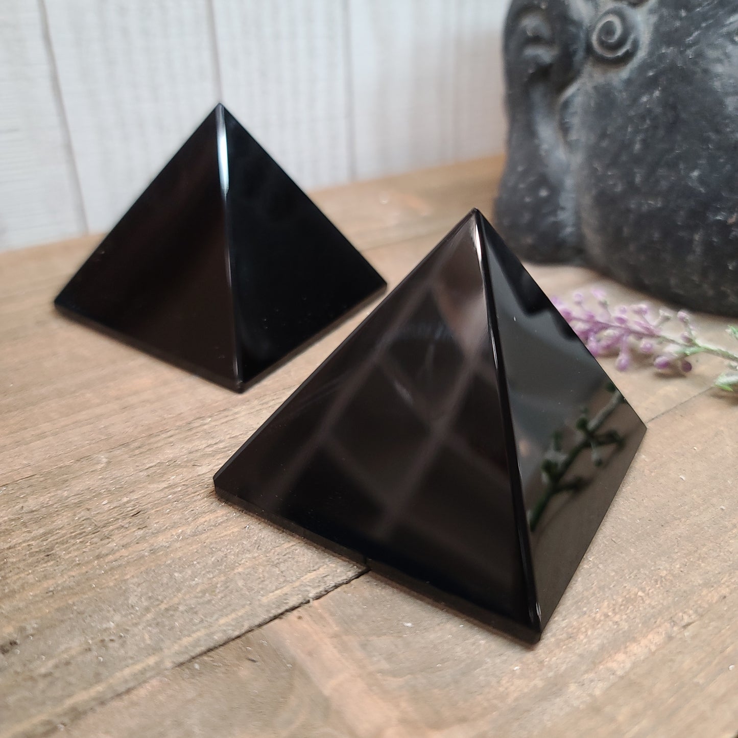 Black Obsidian Pyramid 2.25"