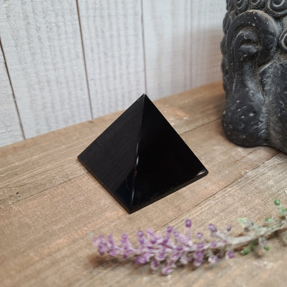 Black Obsidian Pyramid 2"