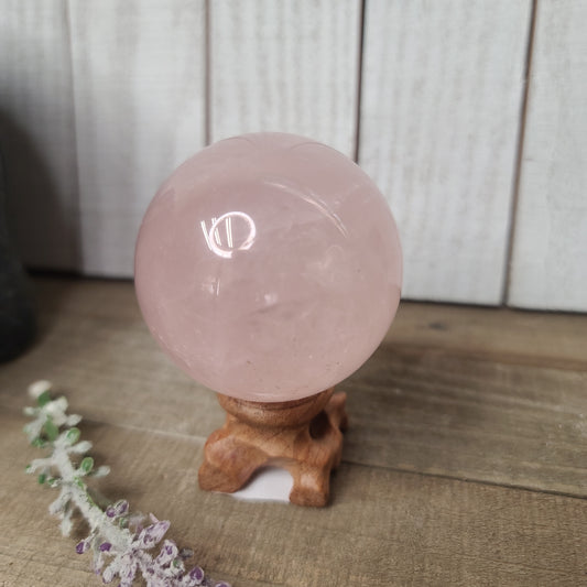 Star Rose Quartz Sphere