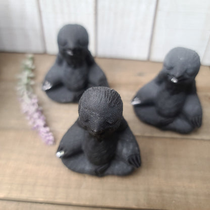 Black Obsidian Sloth in Meditation
