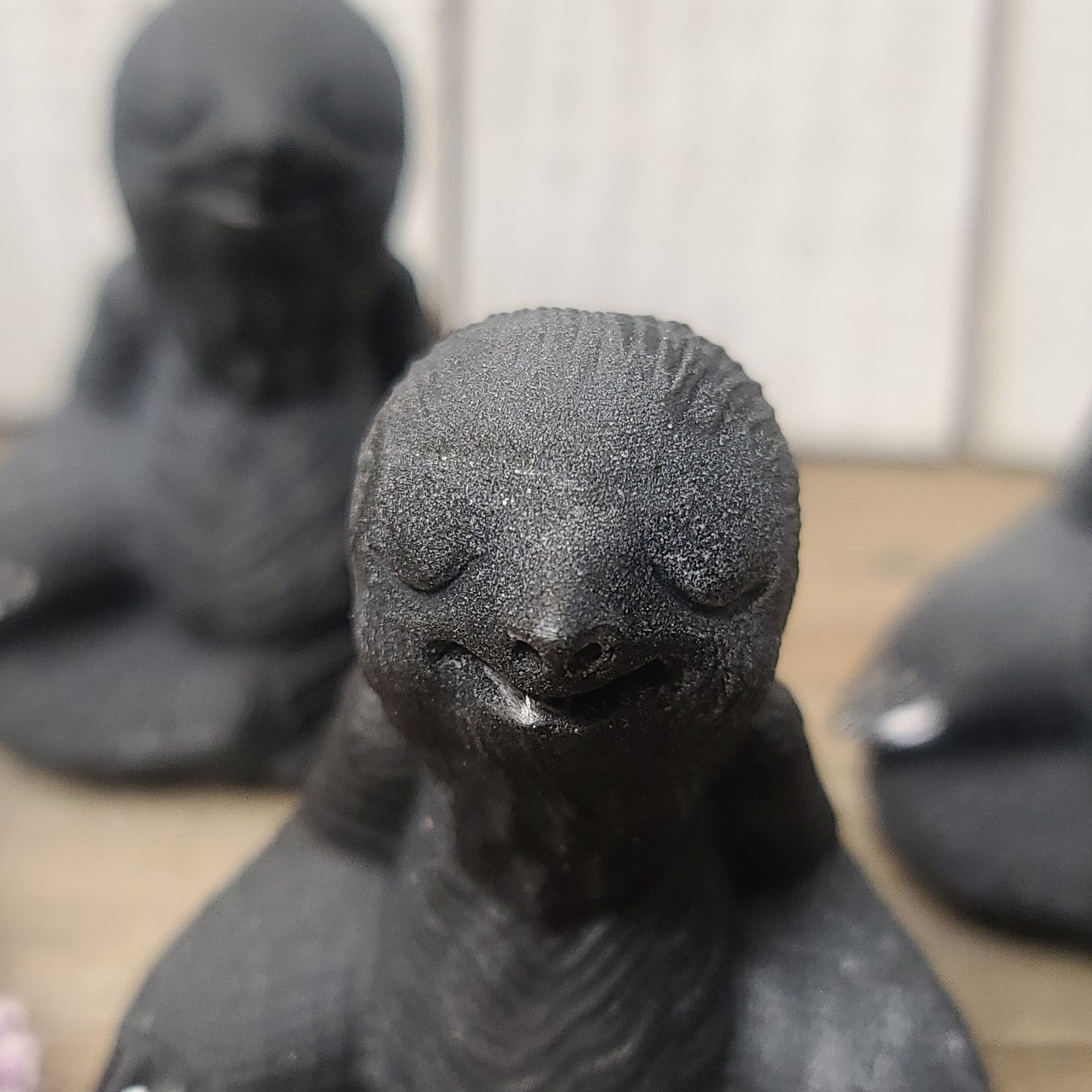 Black Obsidian Sloth in Meditation