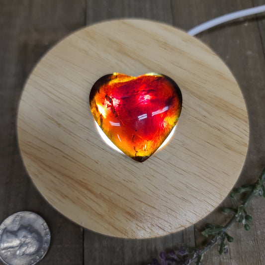 Amber Heart Carvings