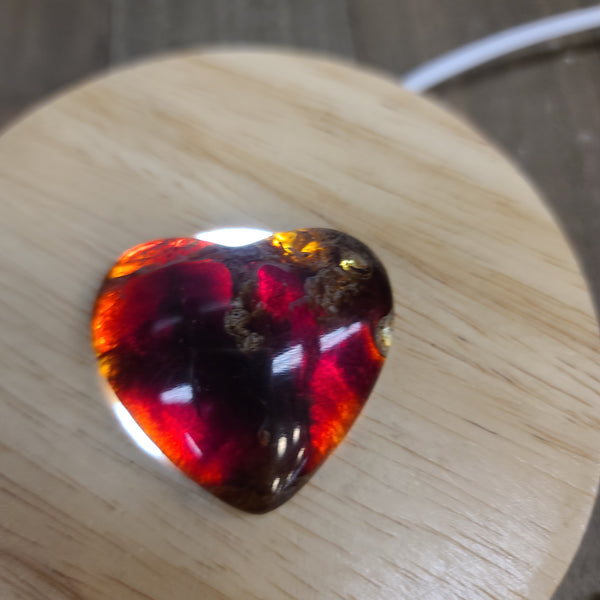 Amber Heart Carvings