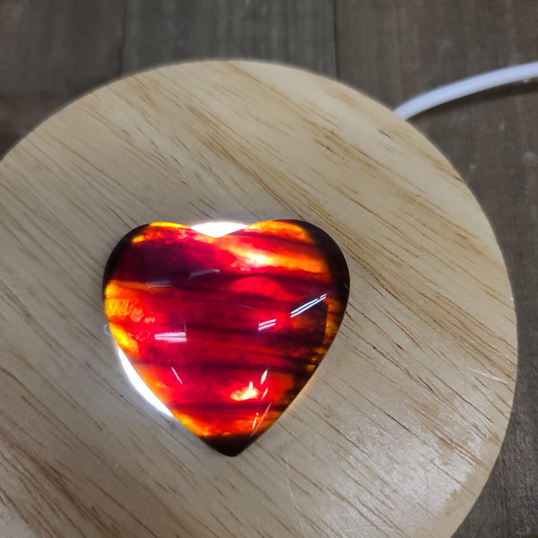 Amber Heart Carvings