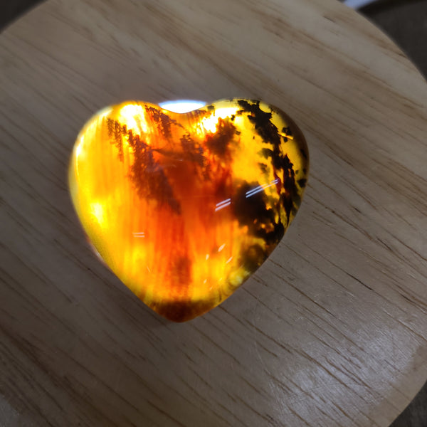 Amber Heart Carvings