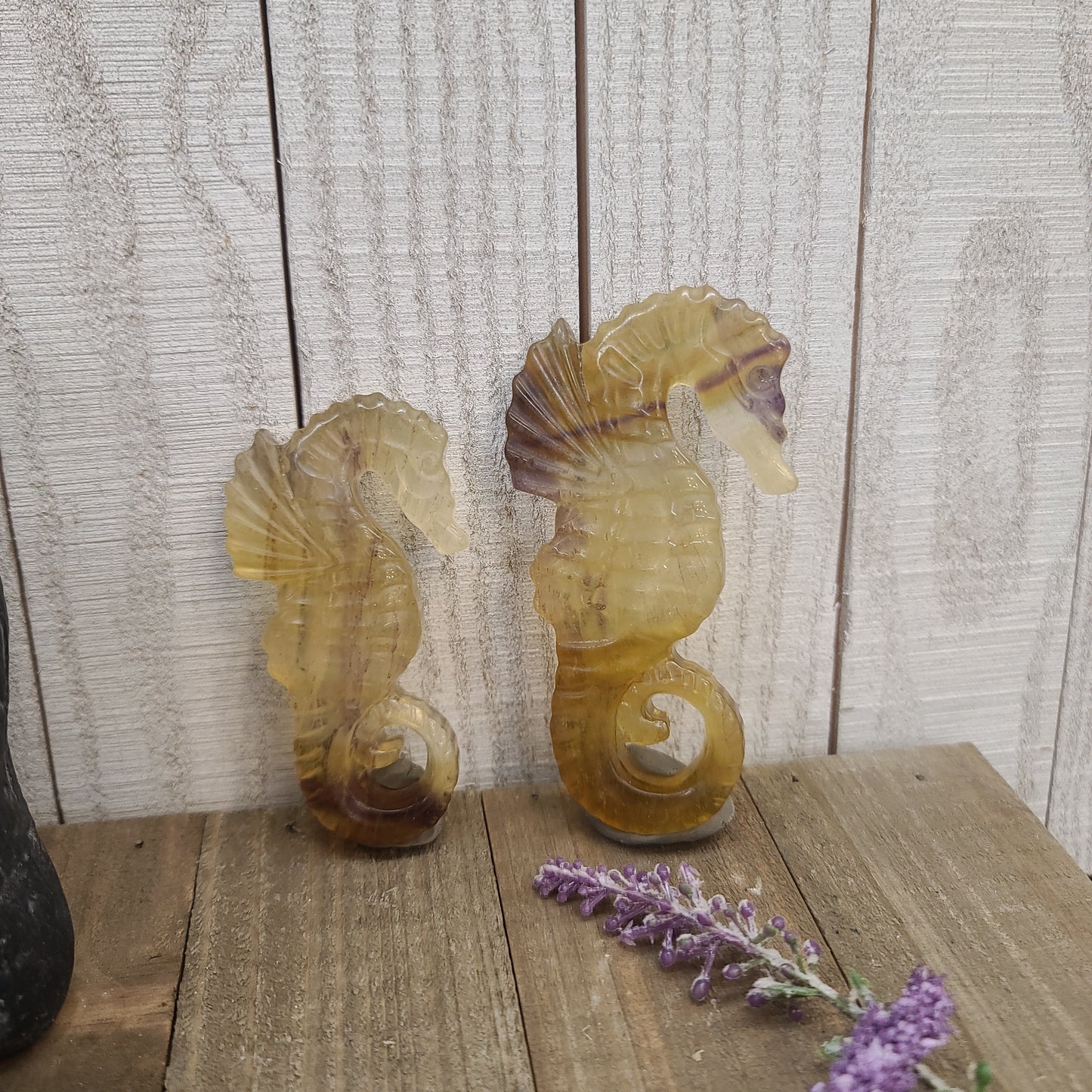 Yellow Fluorite SEAHORSES