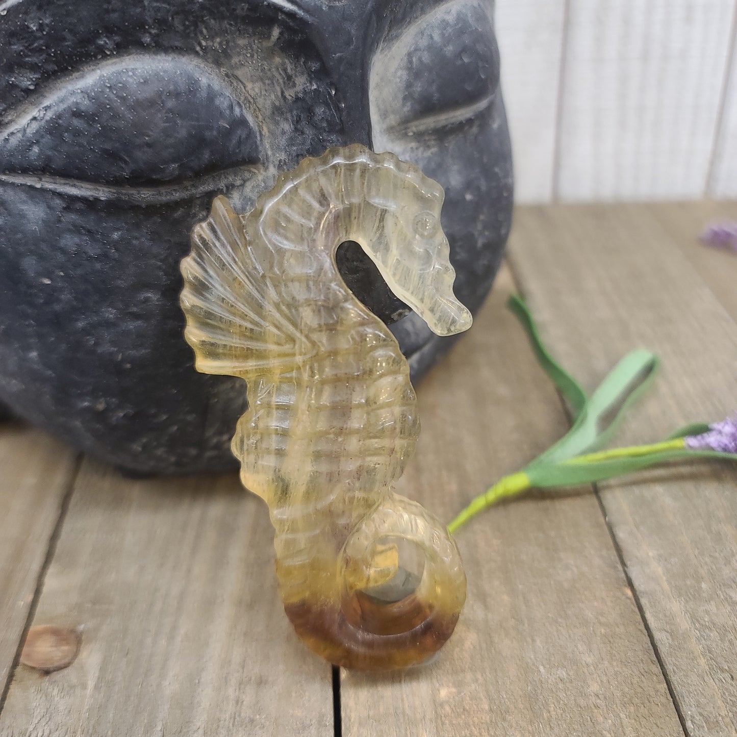 Yellow Fluorite SEAHORSES