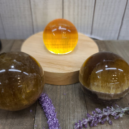 Golden Yellow Fluorite Spheres