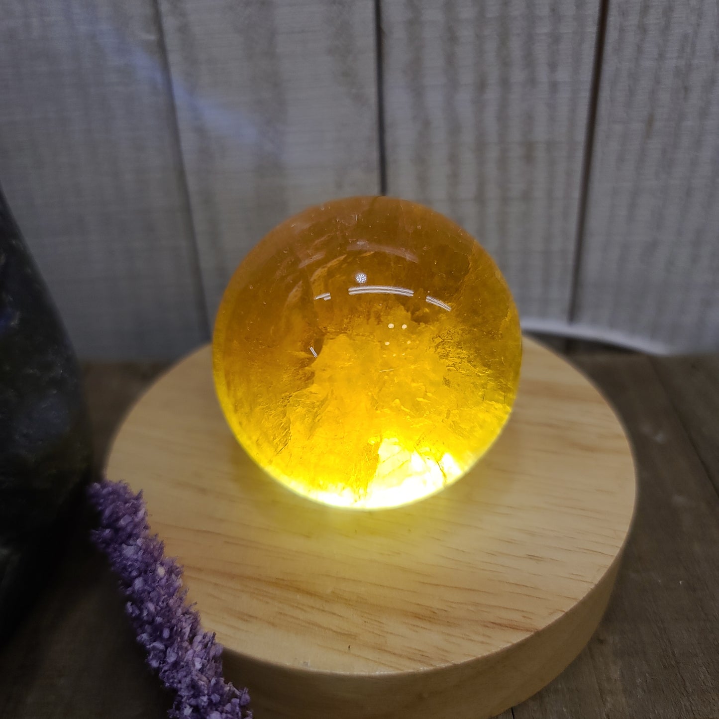 Golden Yellow Fluorite Spheres