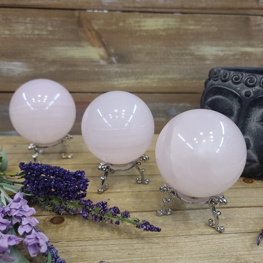 PINK CALCITE SPHERES