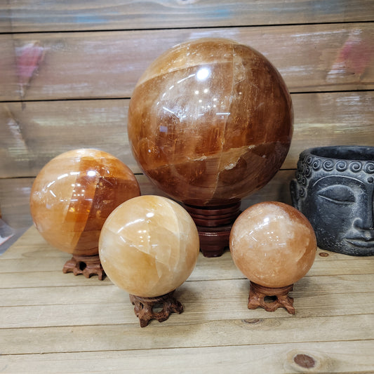 Large Honey Calcite Sphere