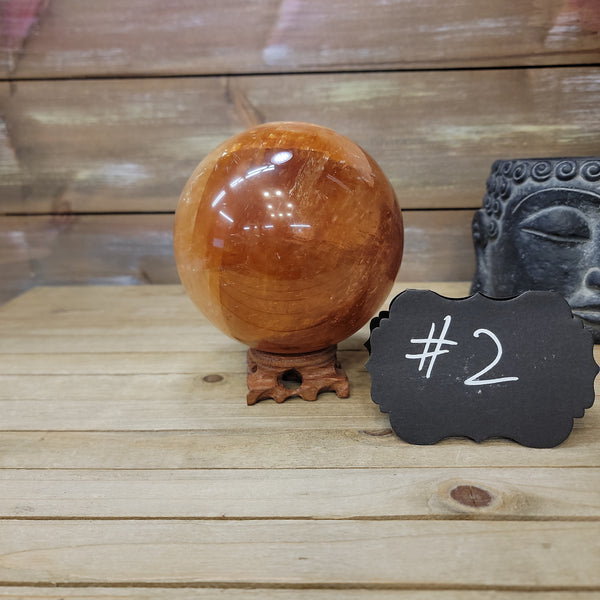 Large Honey Calcite Sphere