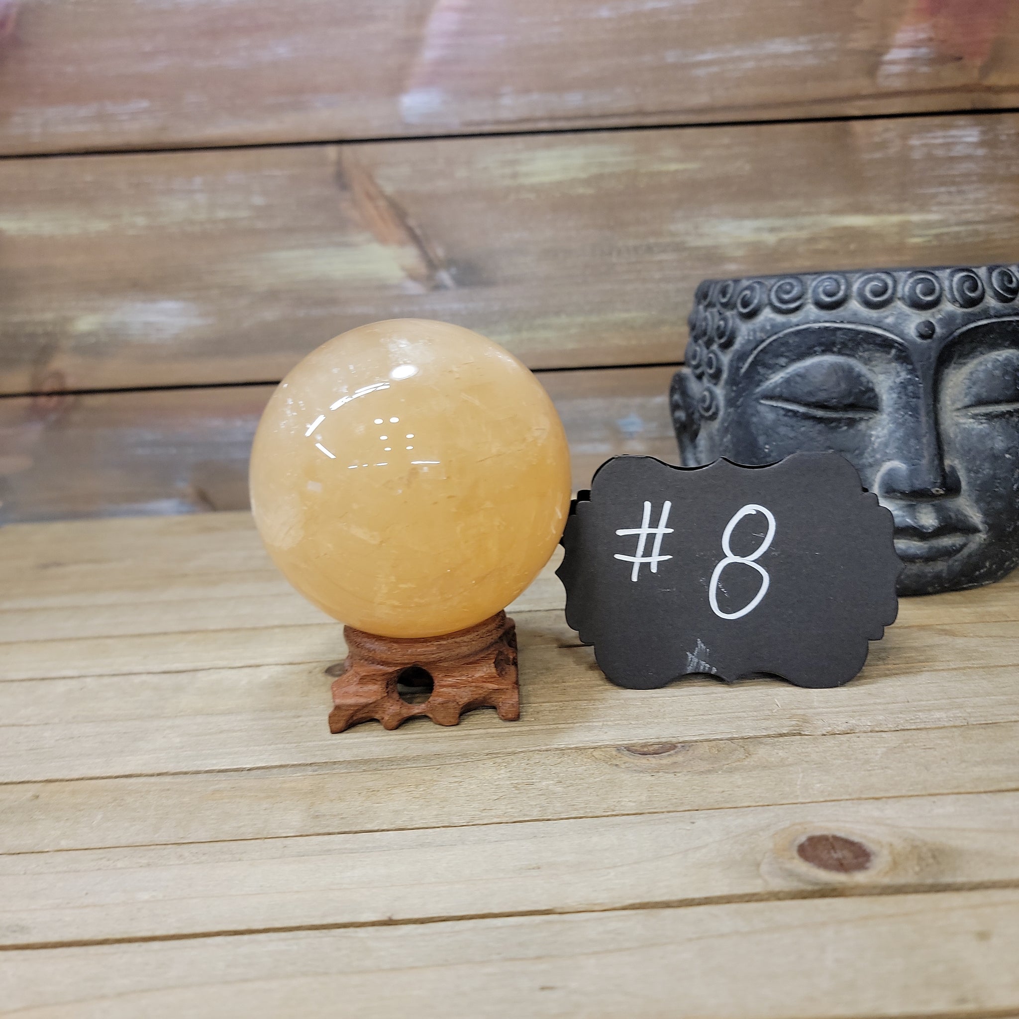 Large Honey Calcite Sphere