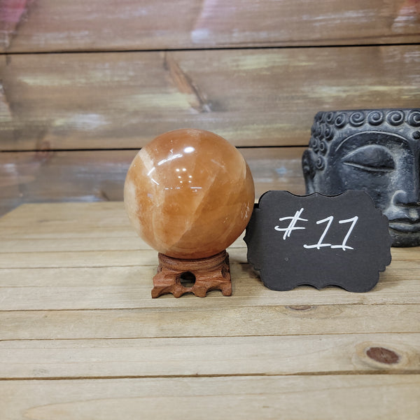 Large Honey Calcite Sphere
