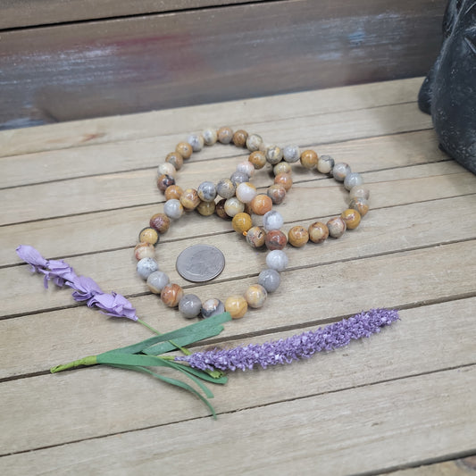 Crazy Lace Agate Bracelet - 10mm